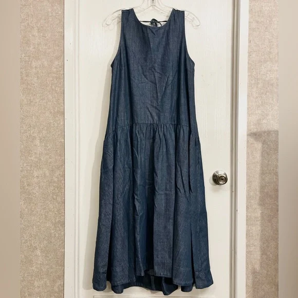 HEYSON Memphis Denim Backless with Tie Midi Dress - Picture 4 of 9
